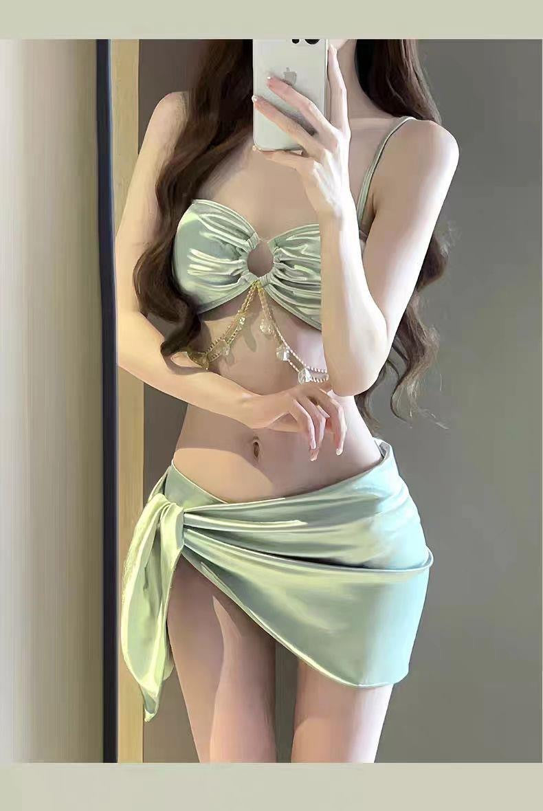 SW072901 泳衣女夏三件組性感2024新款聚攏顯瘦度假高級感拍照好看比基尼