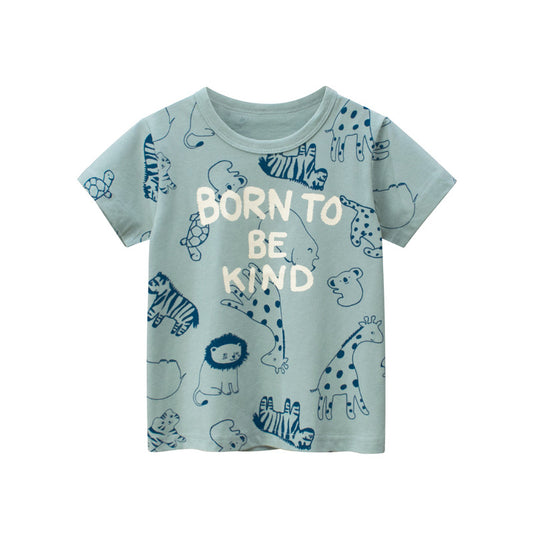 27KIDS-061343 夏季韓版童裝新品 27kids兒童短袖T卹男寶寶衣服批發一件代銷