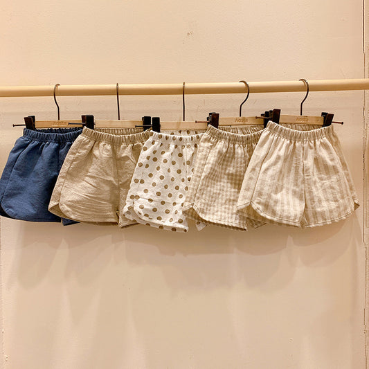 15064BA 批發韓版童裝 休閒2023夏款新男女寶寶嬰幼兒童森系清新搭短褲外出褲