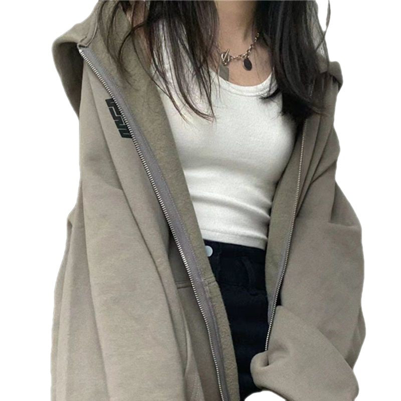 【CZ-951】2022秋冬季新款外套女生外穿寬鬆顯瘦垂墜感慵懶長袖洋氣上衣