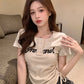 【KA-357】辣妹抽繩短袖正肩T卹女裝夏季2022新款純欲風修身短款設計感上衣