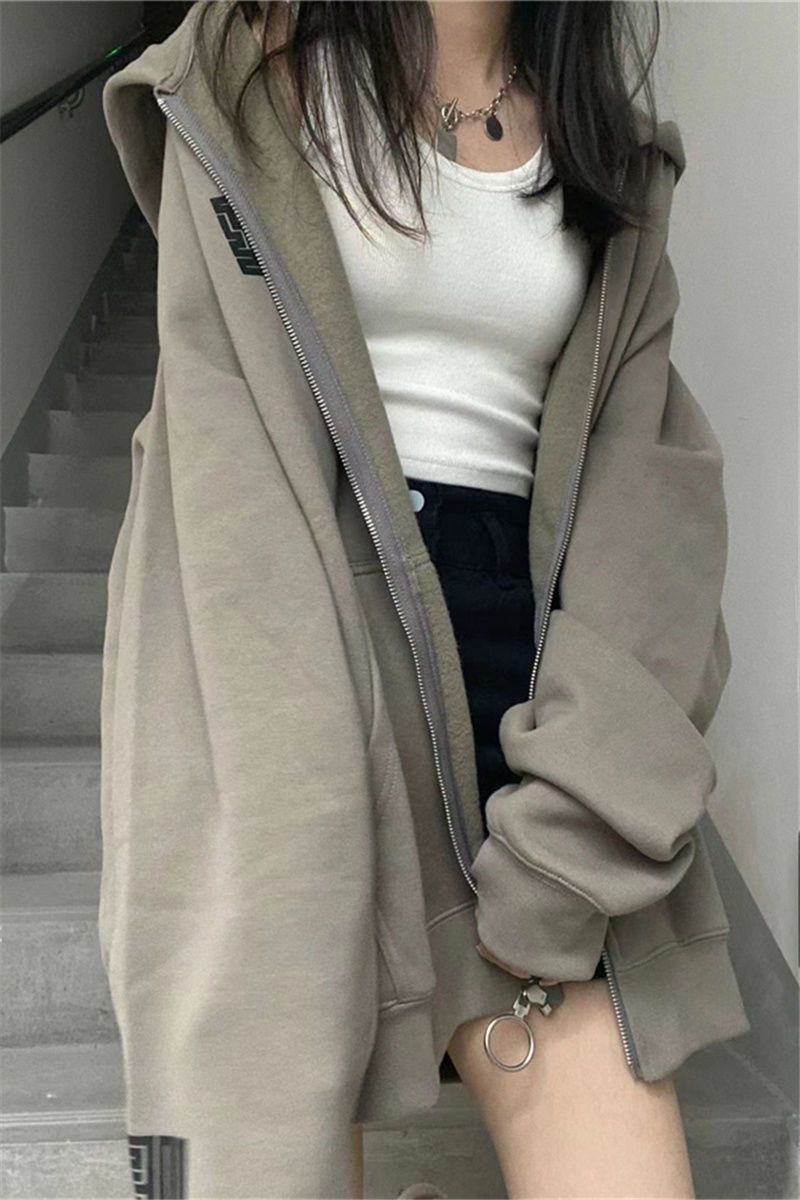 【CZ-951】2022秋冬季新款外套女生外穿寬鬆顯瘦垂墜感慵懶長袖洋氣上衣