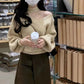【AA-103107】2022新款毛衣女秋冬季長袖針織衫性感小眾v領露肩交叉掛脖上衣潮