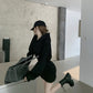 【JY-340】早秋冬季新款女裝連帽衛衣裙收腰顯瘦包臀時尚潮流加絨加厚連衣裙