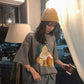 KA-031506 跨境批發2023新款卡通印花上衣T卹女短袖修身顯瘦同款女裝外穿夏