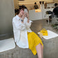 【BS-022619】三宅褶皺上衣 不規則短袖上衣夏百褶寬鬆中長款小眾圓領顯瘦t卹半身裙女