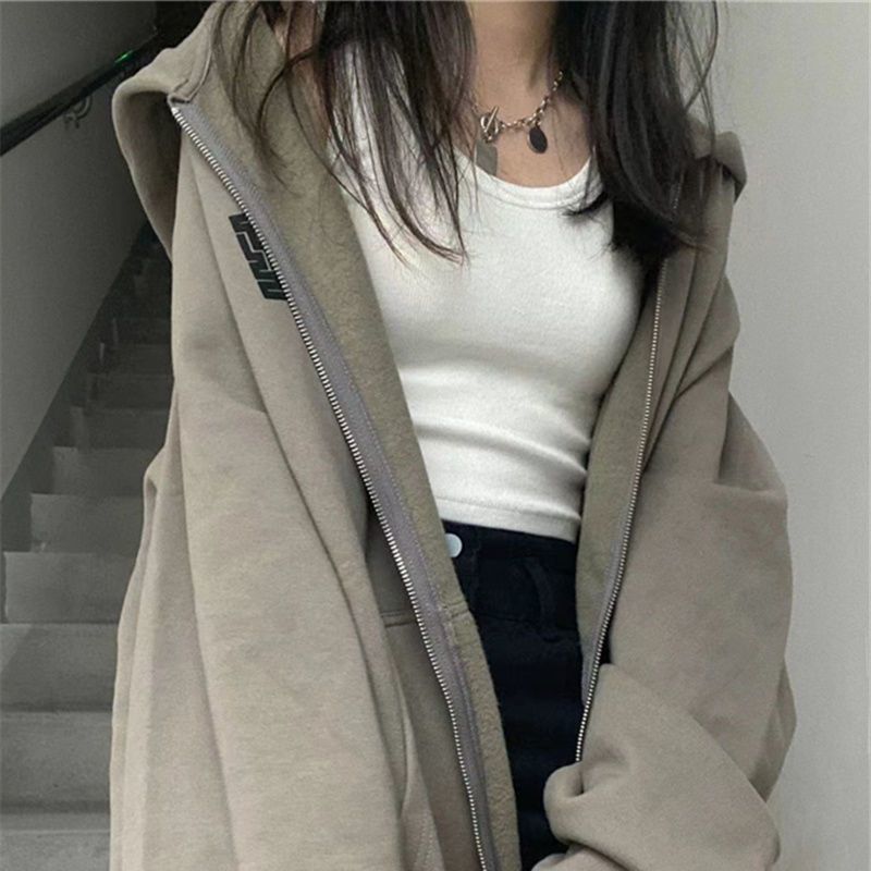 【CZ-951】2022秋冬季新款外套女生外穿寬鬆顯瘦垂墜感慵懶長袖洋氣上衣