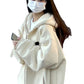 【KZ-2002】秋冬女裝穿搭oversize衛衣女秋新款上衣拉鍊開衫連帽薄款外套ins
