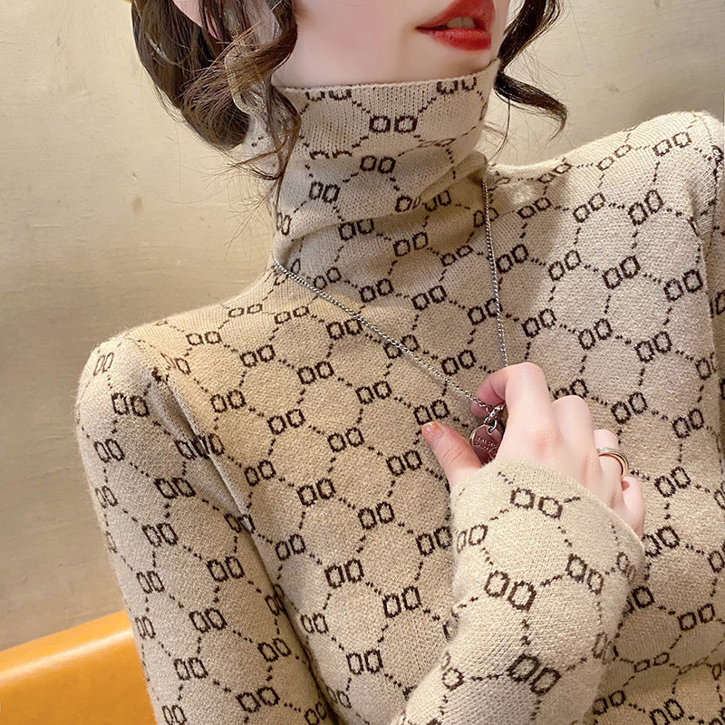 【LA-121927B】高領毛衣女內搭秋冬洋氣2022年新款時尚緊身針織打底衫女士上衣
