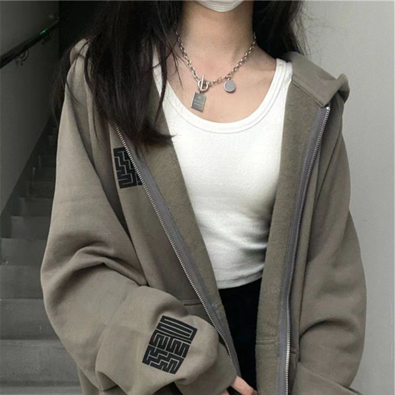 【CZ-951】2022秋冬季新款外套女生外穿寬鬆顯瘦垂墜感慵懶長袖洋氣上衣